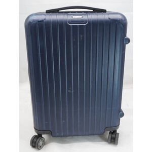 RIMOWA NAVY SALSA DELUXE POLYCARBONATE 4 WHEEL 21” CARRY ON LUGGAGE
